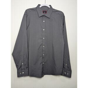Untuckit Shirt Men's Medium Gray Button Up Long Sleeve Casual Size XL